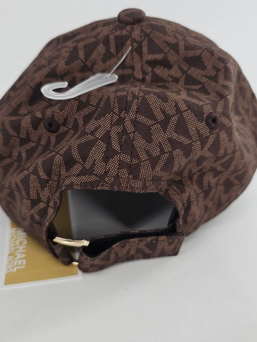 Michael Kors Monogram Logo Print Baseball Cap Women's